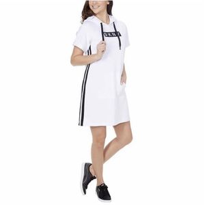 DKNY Sport Ladies' Logo Hoodie Dress in white